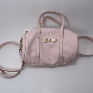 NWOT Juicy Couture Bestsellers Mini Barrel Crossbody Bag Purse Powder Blush Pink